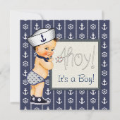 Invitation Shower pour bébé Petit Sailor (Devant)