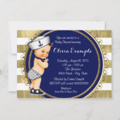 Invitation Shower pour bébé Petit Sailor (Dos)