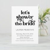 Invitation Shower The Bride Typography (Debout devant)