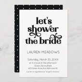 Invitation Shower The Bride Typography (Devant / Derrière)