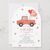 Invitation Showered with Love Pink Truck Bridal Shower (Devant)