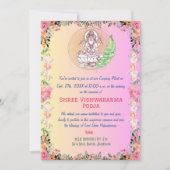 Invitation Shree Vishwakarma Pooja Florale (Devant)