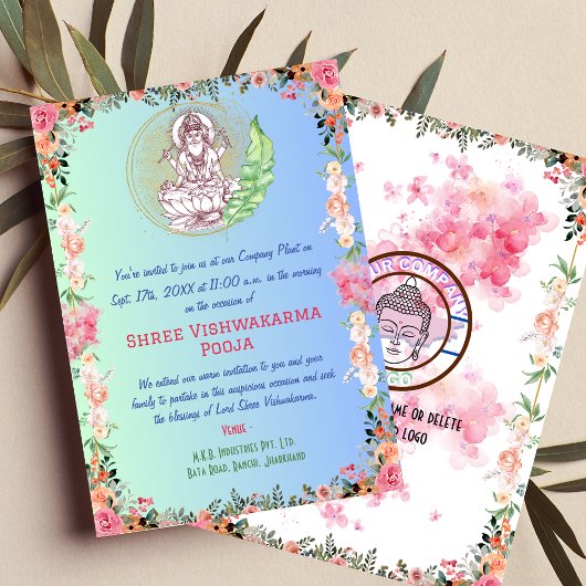 Invitation Shree Vishwakarma Pooja Florale