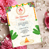 Invitation Shri Satyanarayan Pooja Fleur de style indien hind