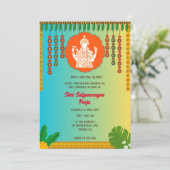 Invitation Shri Satyanarayan Pooja Hindu (Debout devant)