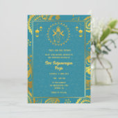 Invitation Shri Satyanarayan Pooja Hindu (Debout devant)