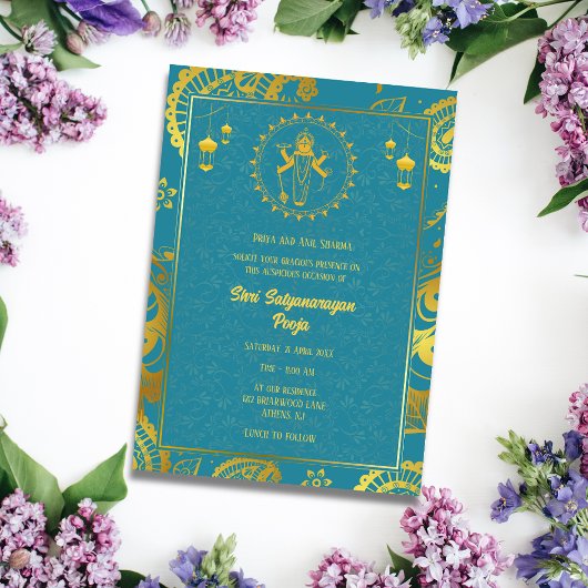 Invitation Shri Satyanarayan Pooja Hindu