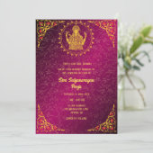 Invitation Shri Satyanarayan Pooja Hindu (Debout devant)