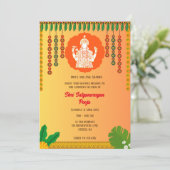 Invitation Shri Satyanarayan Pooja Hindu (Debout devant)