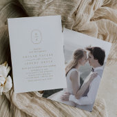 Invitation SHYLAH Minimal Gold Simple Modern Photo Mariage