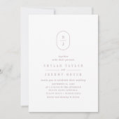 Invitation SHYLAH Simple Dusty Rose Purple Photo Mariage (Devant)