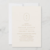 Invitation SHYLAH Simple Gold Cream Ivory Modern Boho Mariage (Devant)