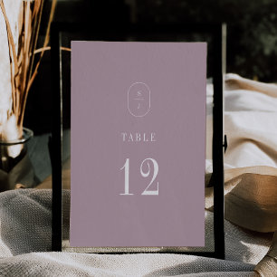 Invitation SHYLAH Simple Lilac Modern Mariage Numéros de tabl