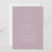 Invitation SHYLAH Simple Lilac Modern Purple Photo Mariage (Devant)