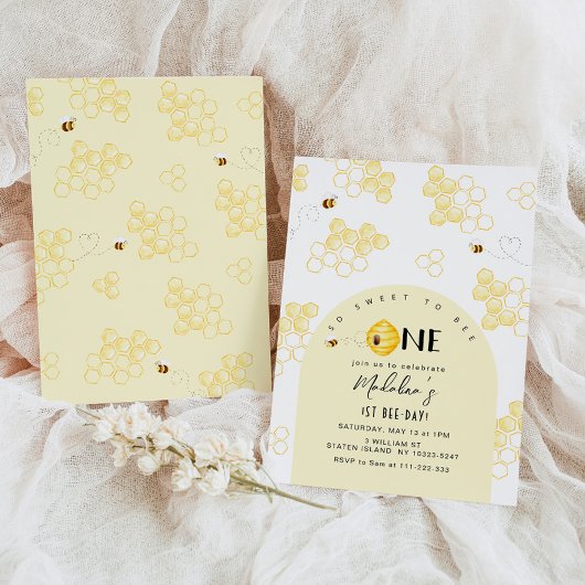 Invitation Si doux à être un premier jour d'abeille