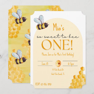 Invitation Si Doux D'Être Un Premier jour d'abeille Neutre