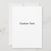 Invitation Si jamais j'attrape la rage, tu es en haut sur ma  (Dos)