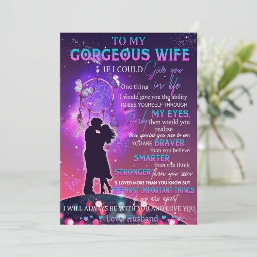 Invitation Si je pouvais vous donner 1 chose dans la vie Mari (Debout devant)