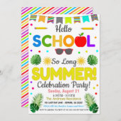 Invitation Si long été Retour à l'invitation de la fête scola (Devant / Derrière)