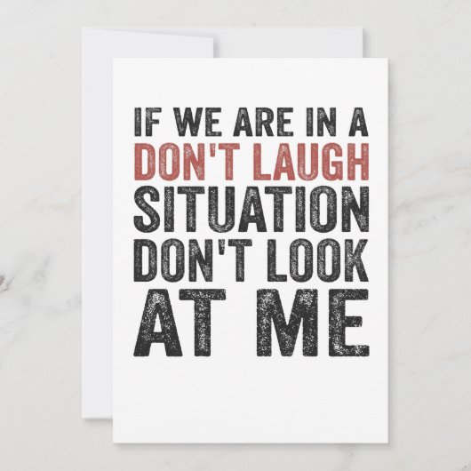 Invitation Si nous sommes dans une situation de ne pas rire N (Devant)