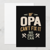 Invitation Si Opa ne peut pas le réparer Personne ne peut - P (Devant / Derrière)