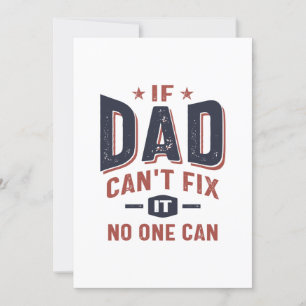 Invitation Si papa ne peut pas le réparer, personne ne peut l
