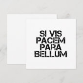 Invitation Si Vis Pacem Para Bellum (Devant / Derrière)