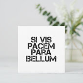 Invitation Si Vis Pacem Para Bellum (Debout devant)