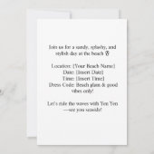 Invitation Siamese Cat is surfing catch me if you can (Dos)