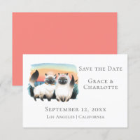 Siamese Cats Gay Lesbian Couple Enregistrer La Dat