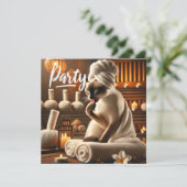 Invitation Siamese Chat dans l'invitation Spa PARTY (Debout devant)