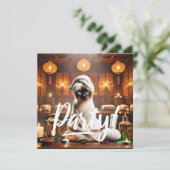 Invitation Siamese Chat dans l'invitation Spa PARTY (Debout devant)