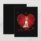 Invitation Siberian Husky Heart Love | Funny Valentin (Devant / Derrière)