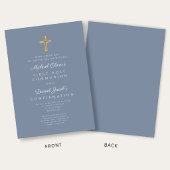 Invitation Siblings Boy First Communion Confirmation Joint