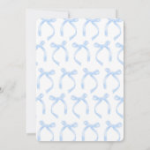 Invitation Siblings Double Birthday Blue Coquette (Dos)