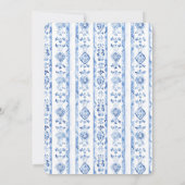 Invitation Sicily Italian Rustic Blue Stripes Bridal Shower (Dos)