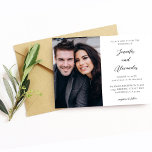 Invitation Side Photo Mod Élégant Mariage de calligraphie<br><div class="desc">Envoyez des invitations de mariage magnifiques et uniques avec votre Mod Photo Côté Élégante Calligraphie Mariage Invitations. Faites plaisir à tout le monde pour votre mariage avec une carte avec votre photo préférée et quelques calligraphies.</div>