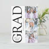 Invitation Side Typography Graduation 2026 3 Photo Party (Debout devant)