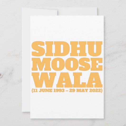 Invitation Sidhu Moose Wala 1993-2022 (Devant)
