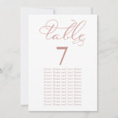 Invitation Siège mariage Elégant Rose Gold Foil (Devant)