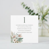 Invitation Siège mariage Graphique-Élégance tropicale (Debout devant)