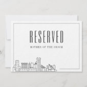 Invitation Siège réservé spécial | Mariage Baltimore (Dos)