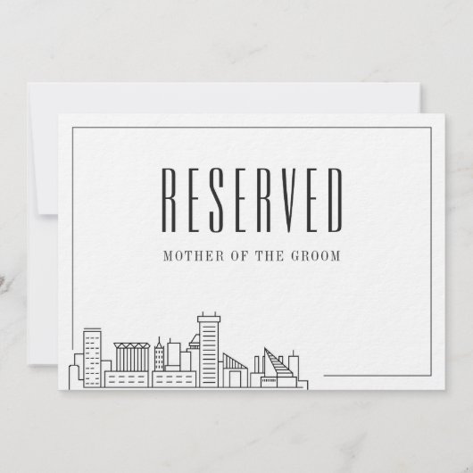 Invitation Siège réservé spécial | Mariage Baltimore (Dos)