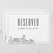 Invitation Siège réservé spécial | Mariage Baltimore (Devant / Derrière)