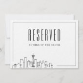 Invitation Siège réservé spécial | Mariage Seattle (Dos)