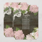 Invitation Sièges de table en bois foncé rustique avec hydran (Devant / Derrière)