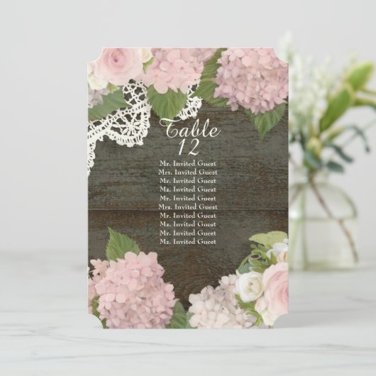 Invitation Sièges de table en bois sombre rustique avec Hydra (Debout devant)