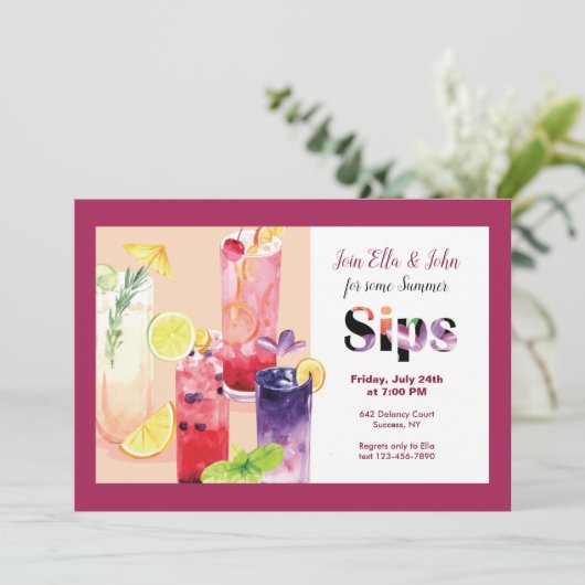 Invitation Sièges d'été (Debout devant)