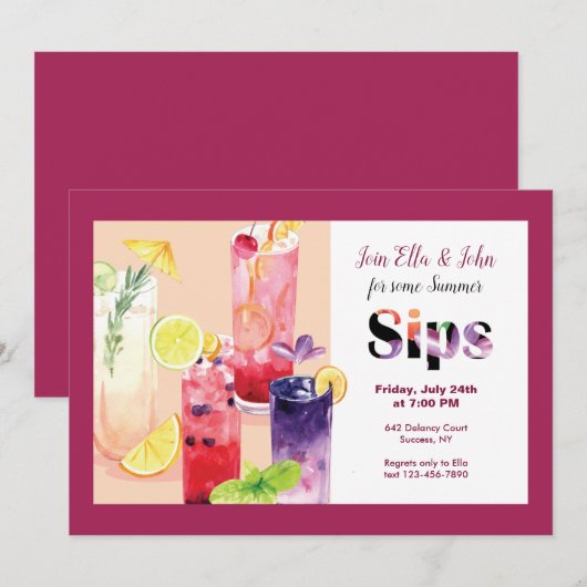 Invitation Sièges d'été (Devant / Derrière)