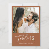 Invitation SIENNA Bohemian Numéro du tableau de photos 5x7 (Devant)